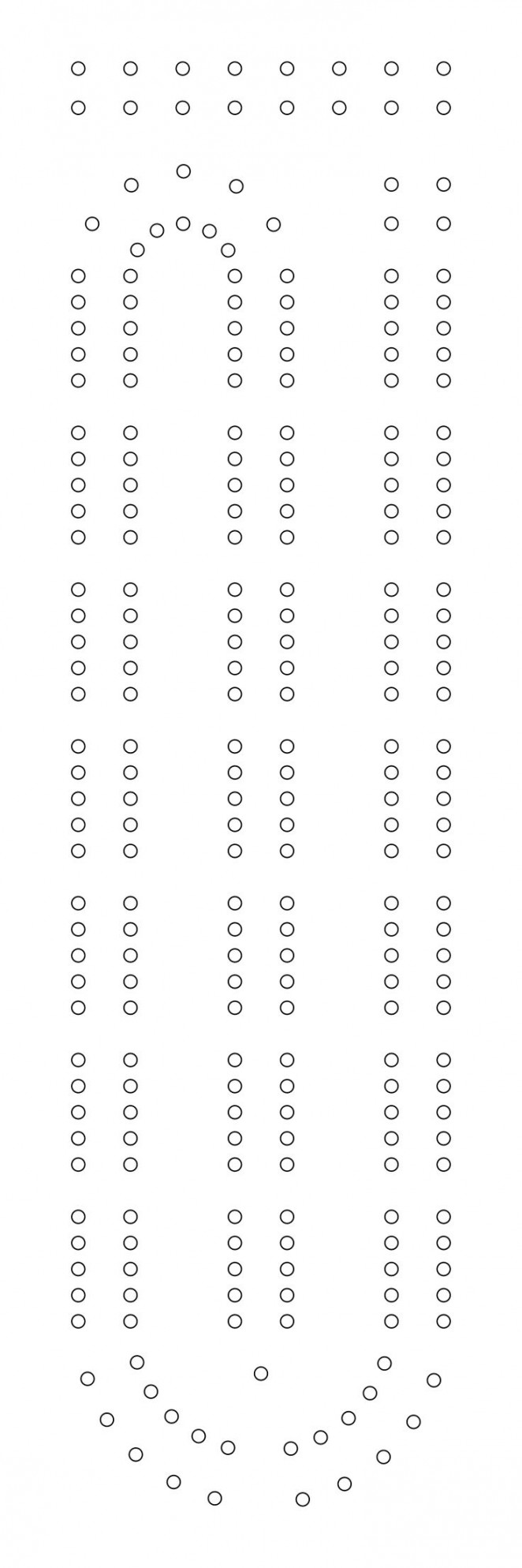 Cribbage Board Template by @rockefeller, A drilling template for a