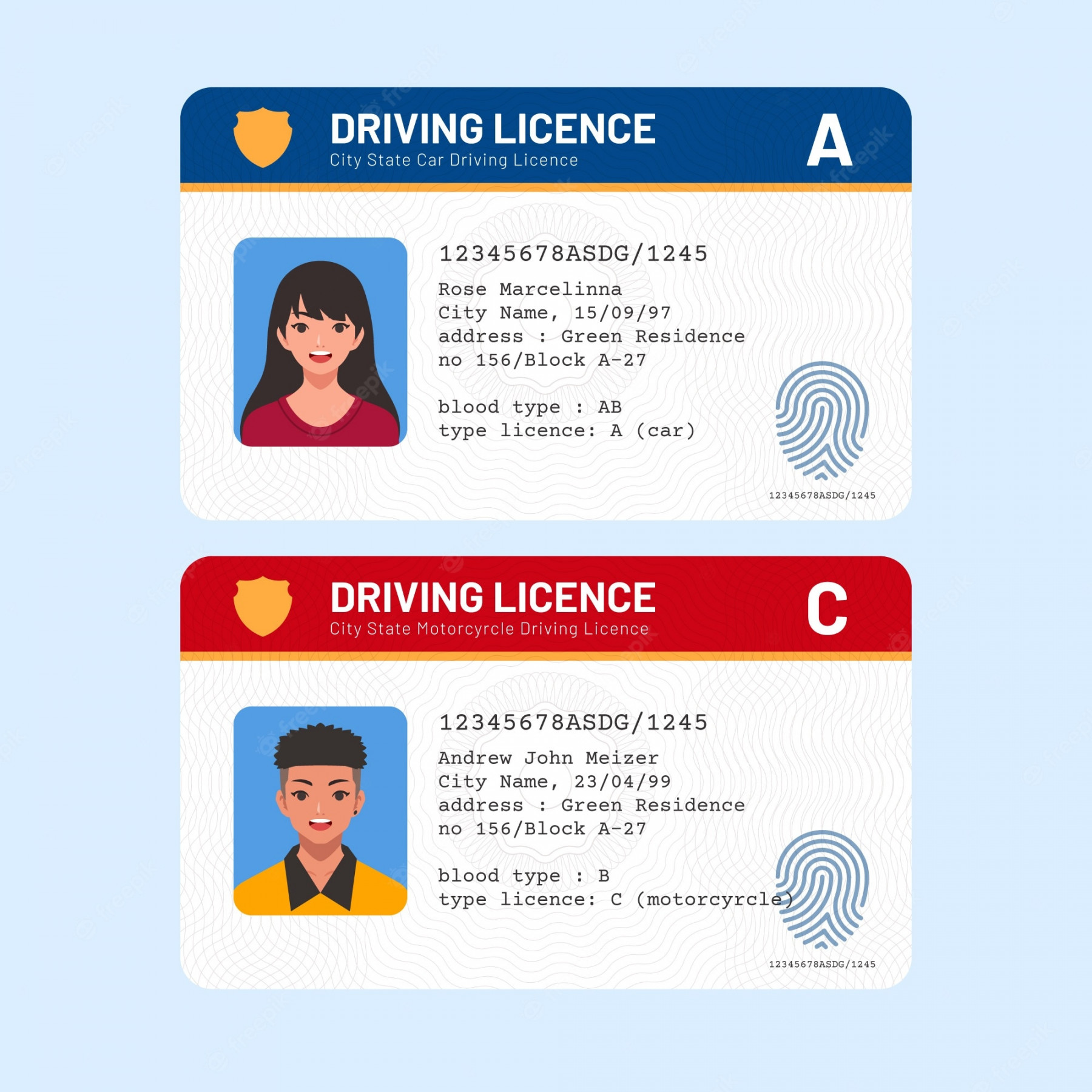 Drivers License Template - Free Vectors & PSDs to Download