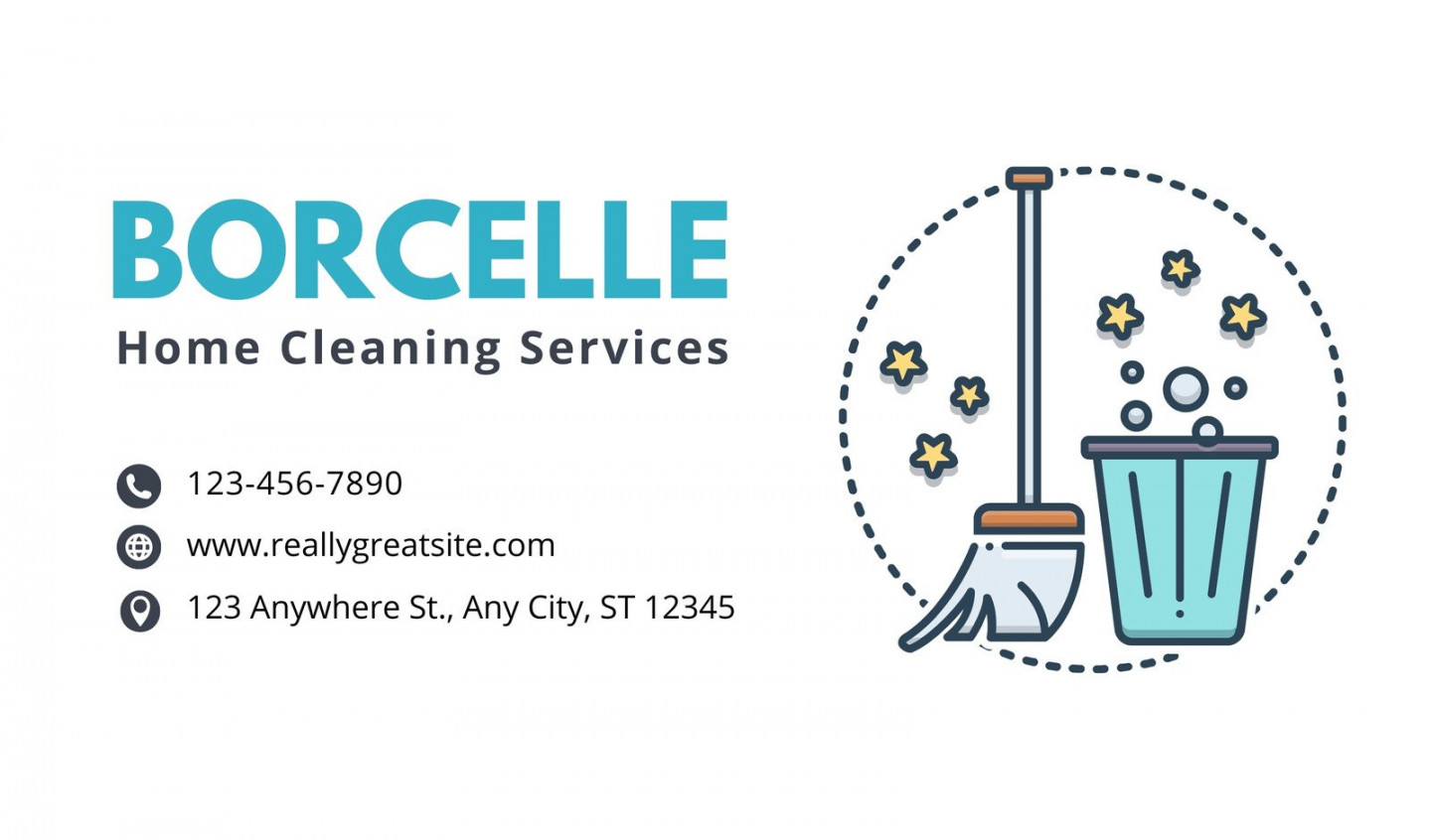 Free, custom printable cleaning business cards  Canva