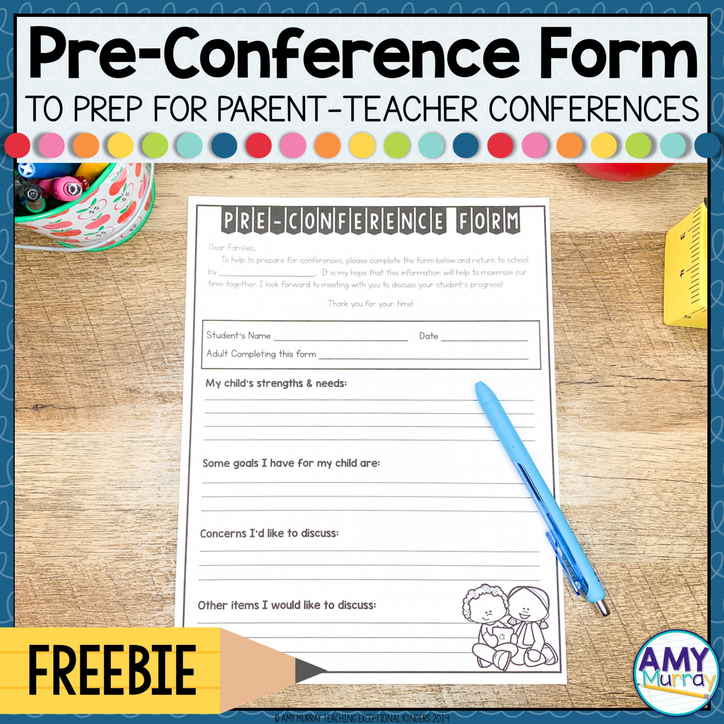 FREE Parent Teacher Conference Preview Form - Teaching Exceptional