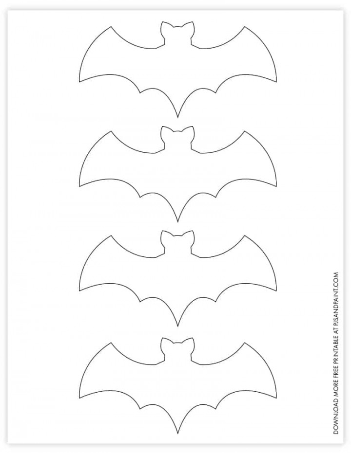 Free Printable Bat Template - DIY Halloween Decorations - Pjs and