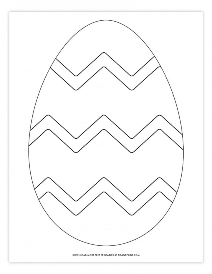 Free Printable Easter Egg Coloring Pages - Easter Egg Template