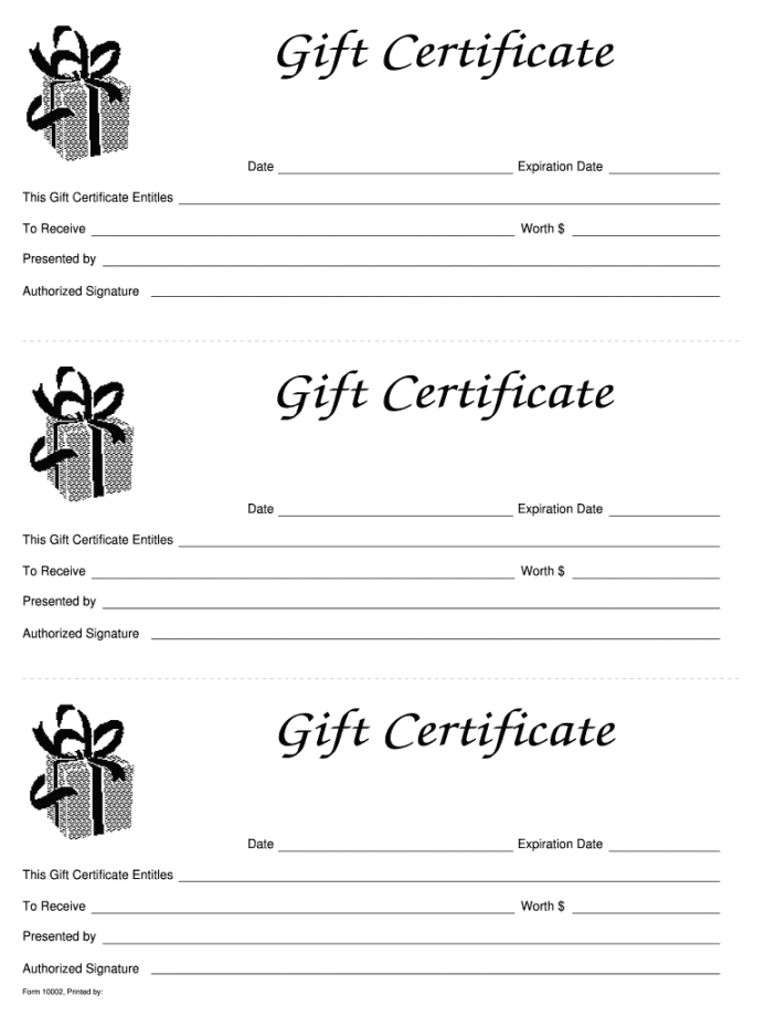 Gift certificate templates printable: Fill out & sign online  DocHub