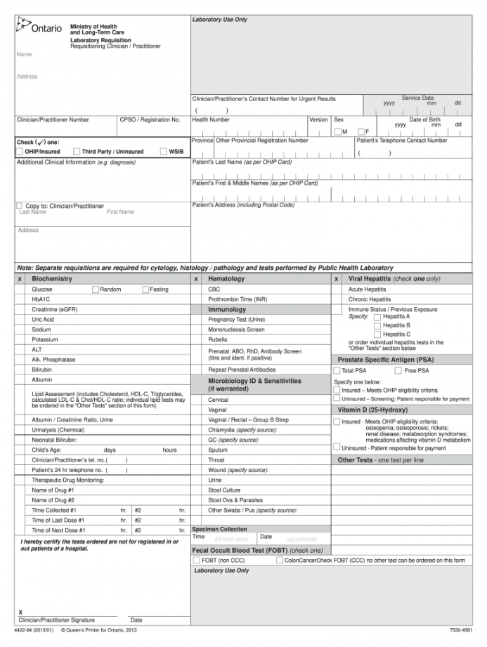 Lab Requisition Form Pdf - Fill Online, Printable, Fillable, Blank