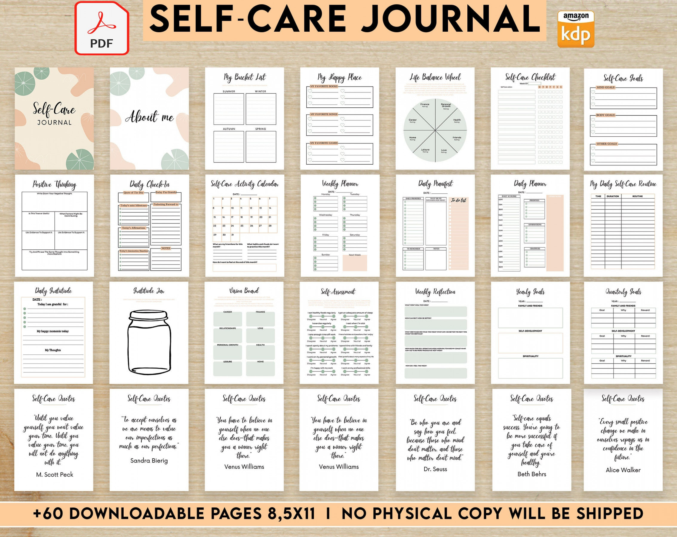 Self-Care Self Love Wellness geführtes Journal With Prompts - Etsy