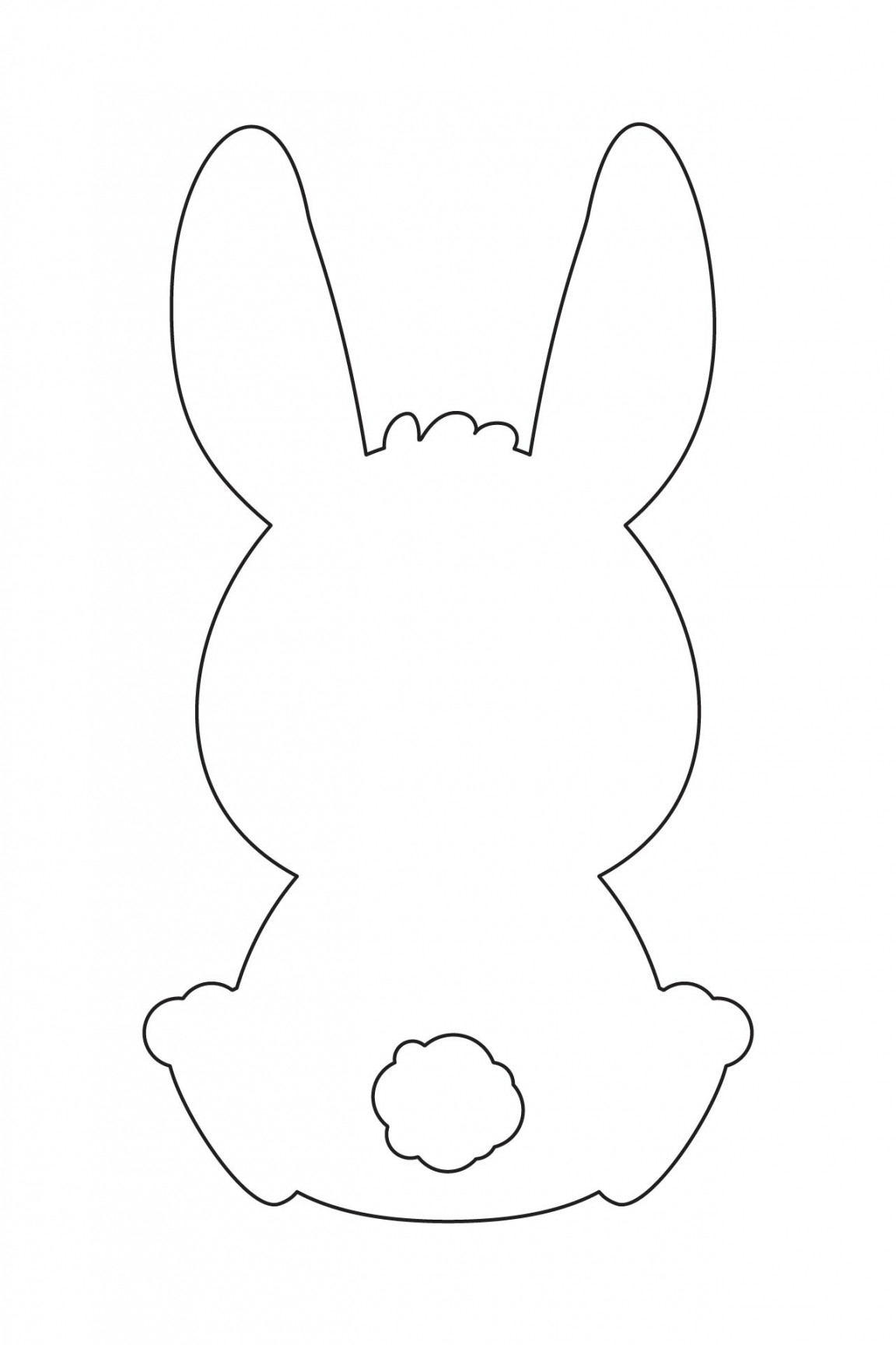 Best Free Printable Easter Bunny Stencil - printablee