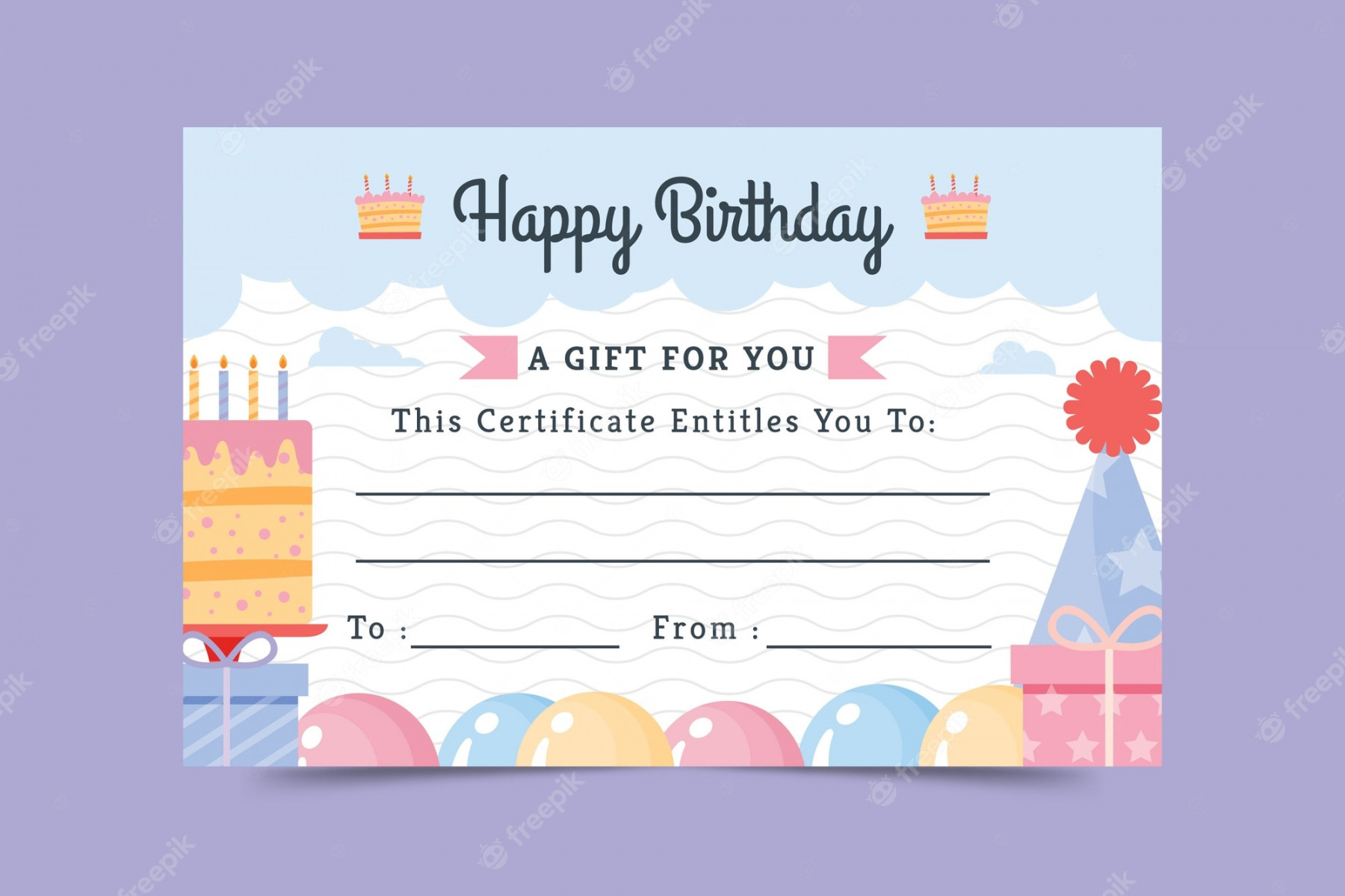 Birthday gift certificate Vectors & Illustrations for Free