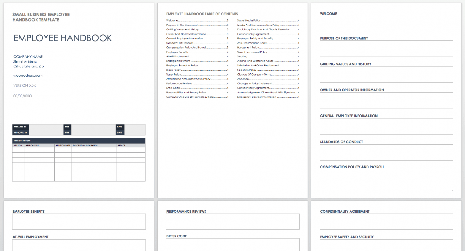 Employee and Company Handbook Templates  Smartsheet