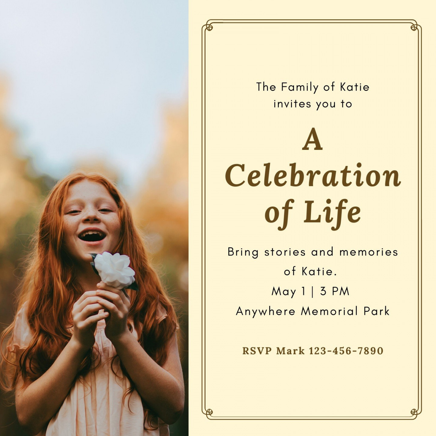 Free celebration of life invitation templates to edit and print