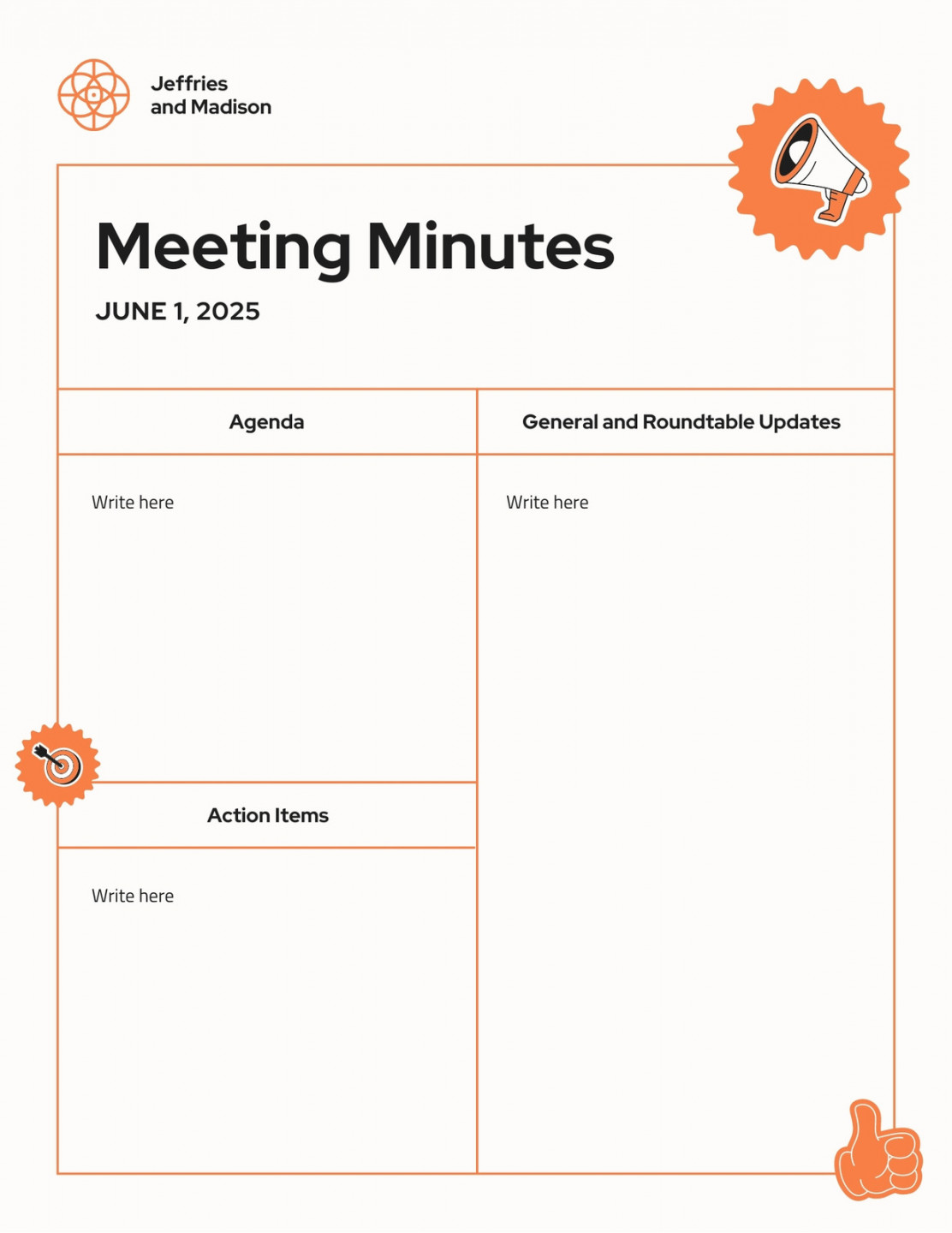 Free, editable, printable meeting minutes templates  Canva