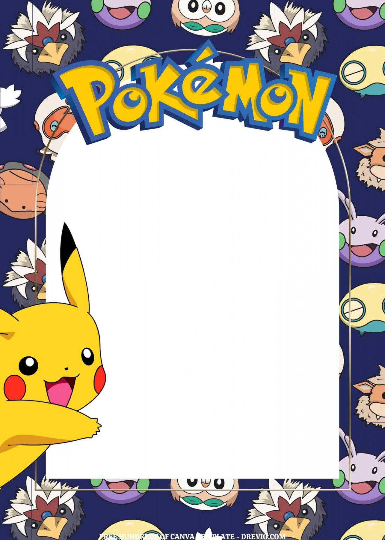 FREE – + Pokémon Canva Birthday Invitation Templates  Download