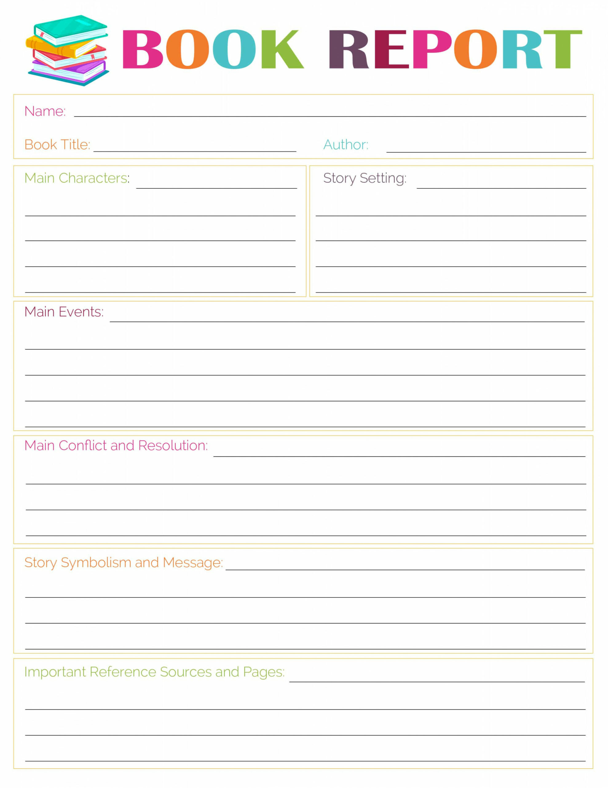 Free Printable Book Report Templates - Freebie Finding Mom