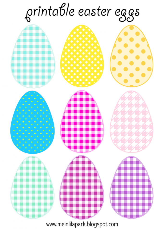 Free printable cheerfully colored Easter Eggs - ausdruckbare