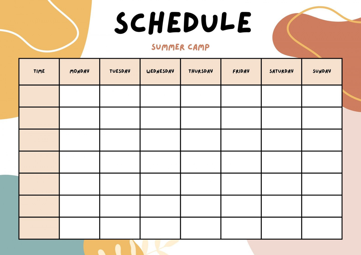 Free printable class schedule templates to customize  Canva