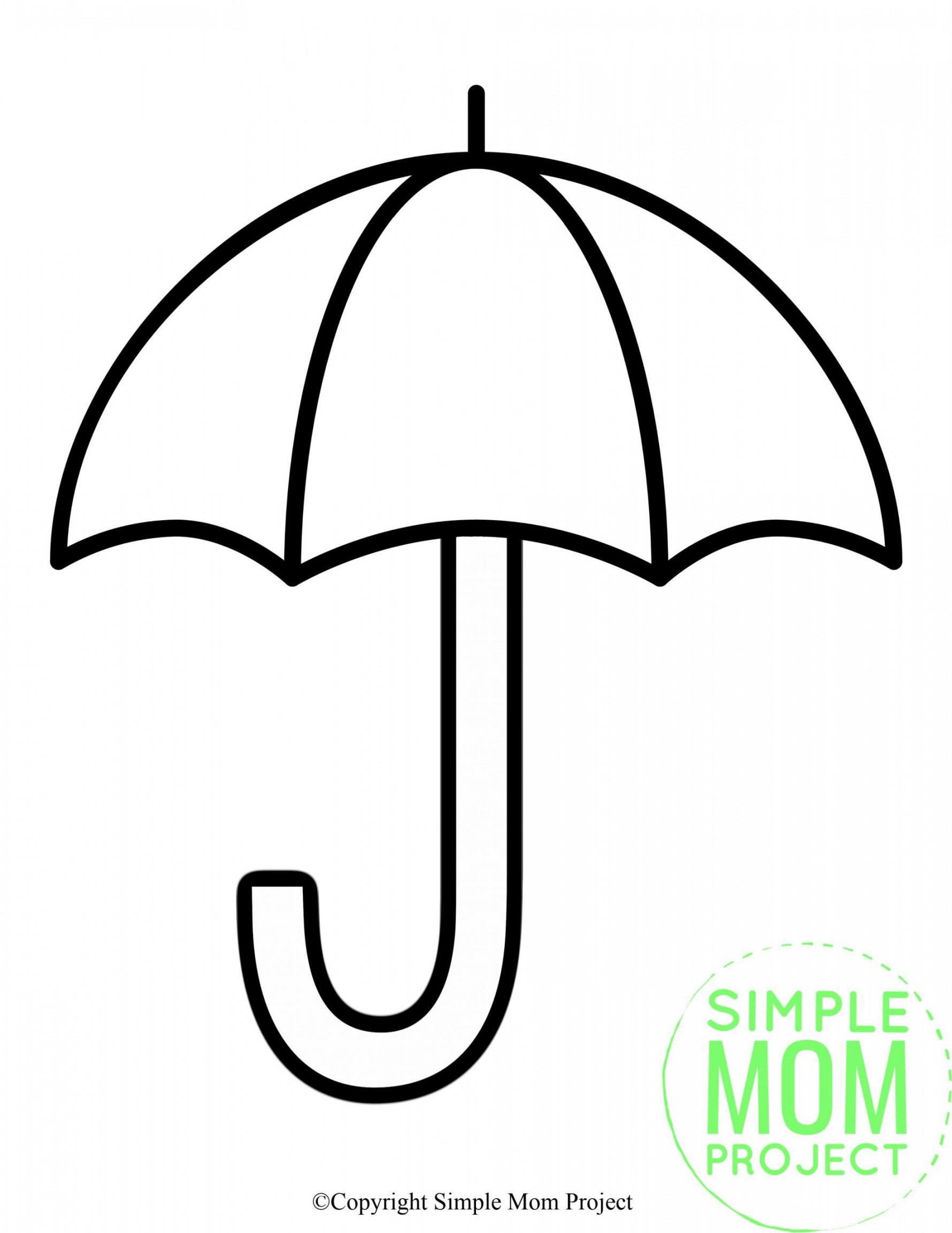 Free Printable Umbrella Template – Simple Mom Project