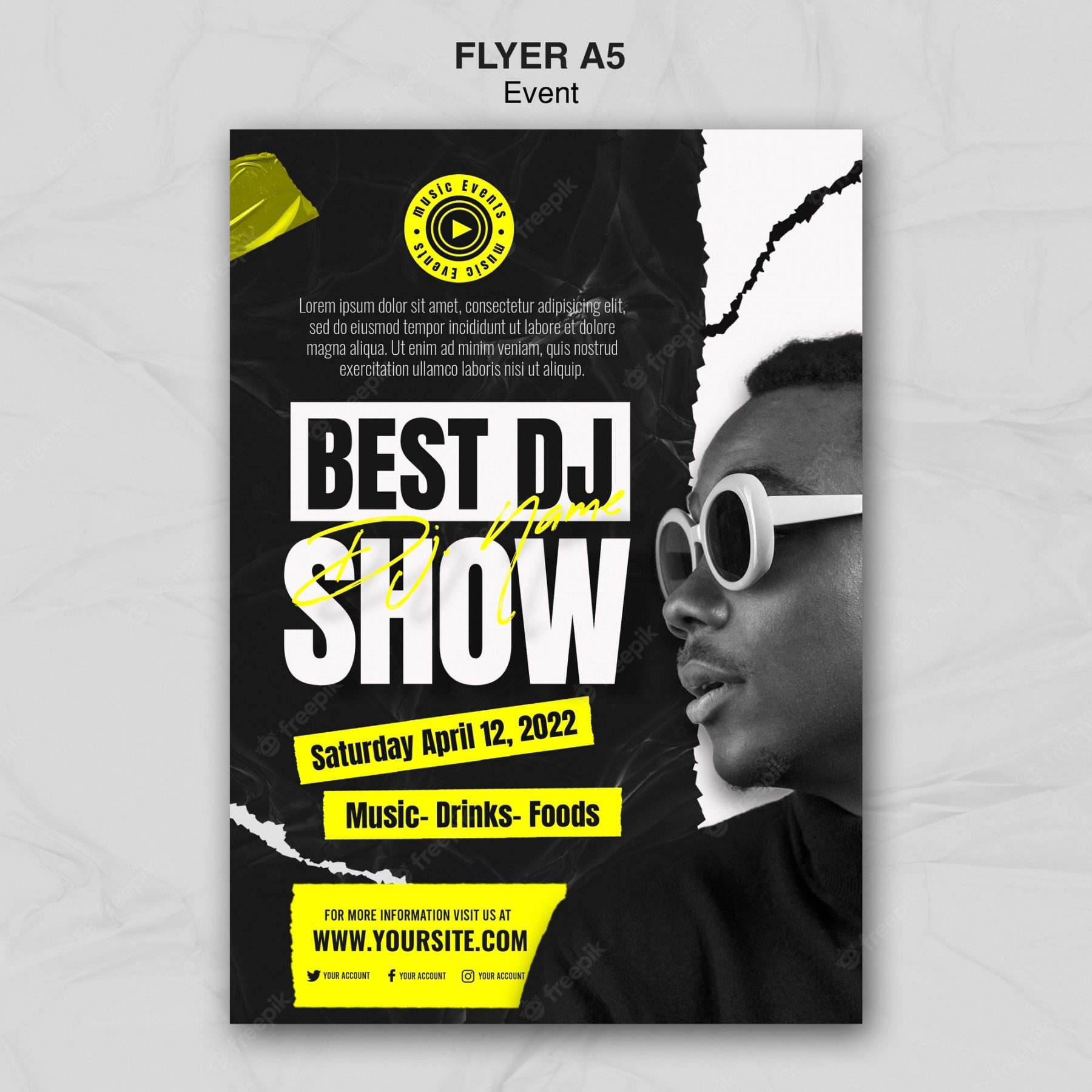 Free PSD  Event flyer template design