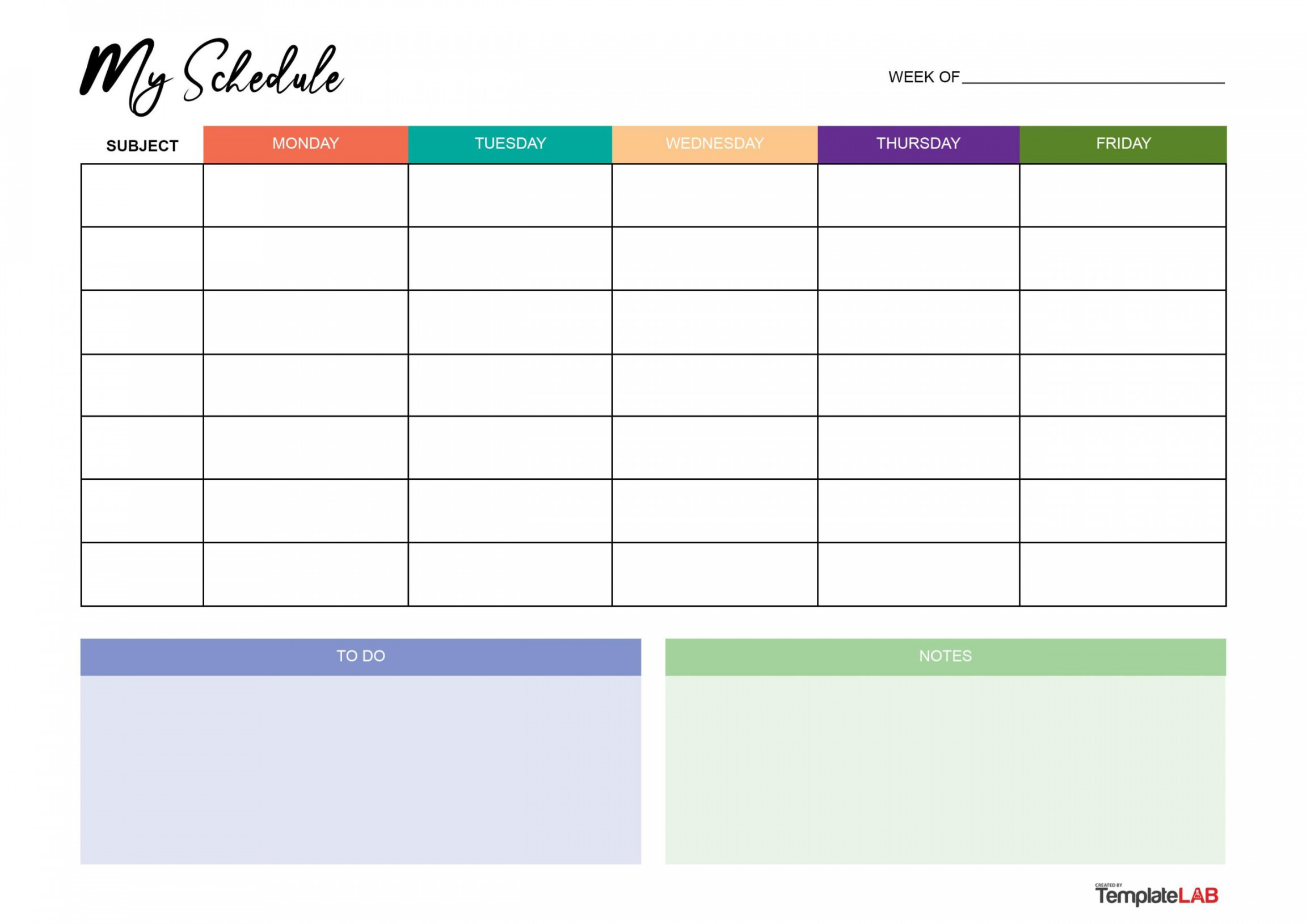 Free Weekly Calendar Templates [Word, Excel, PDF]