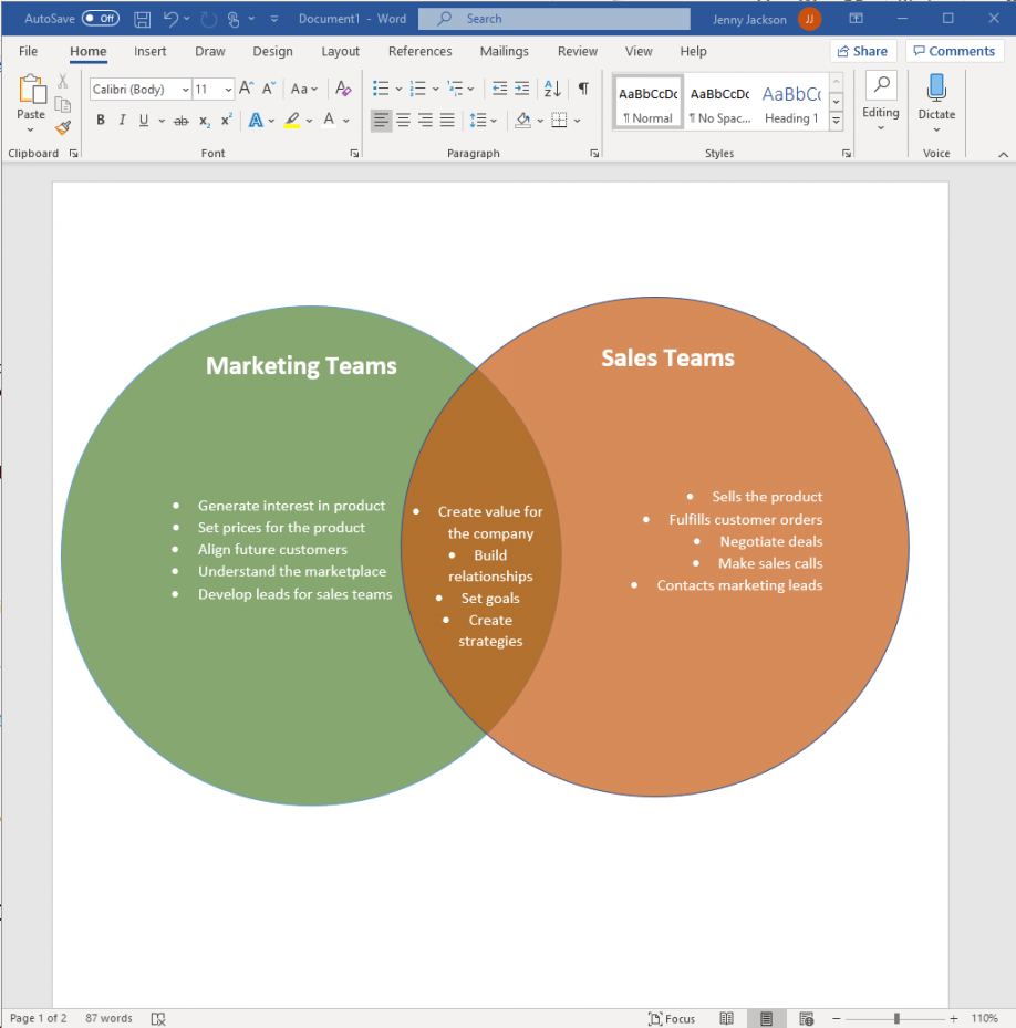 How to Make a Venn Diagram in Word  Lucidchart