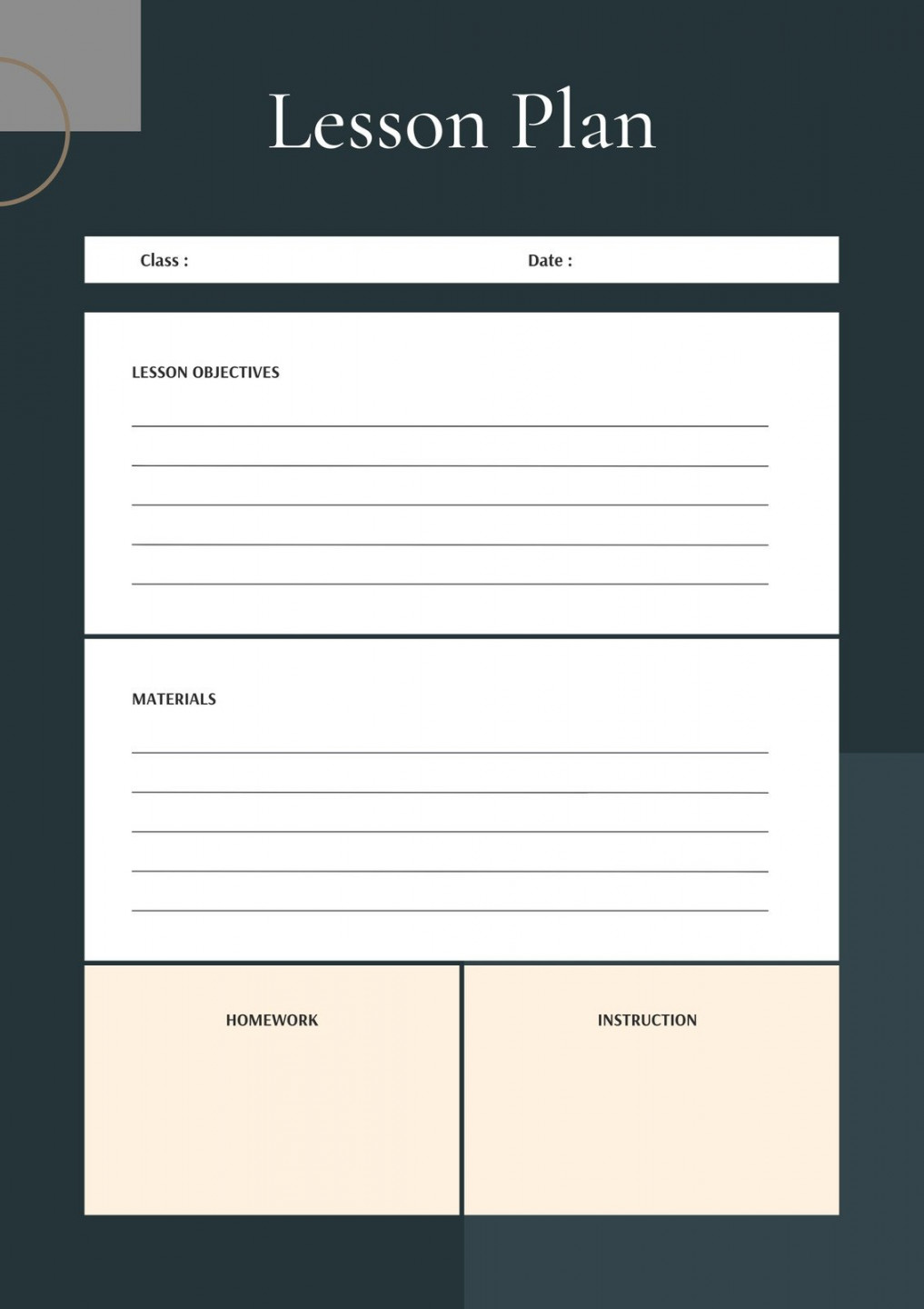 Lesson plan templates you can customize for free  Canva