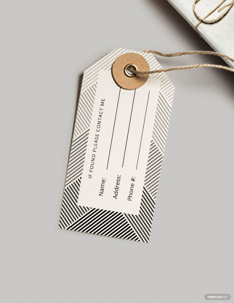 Luggage Tag Template - Download in Word, Illustrator, PSD, Apple