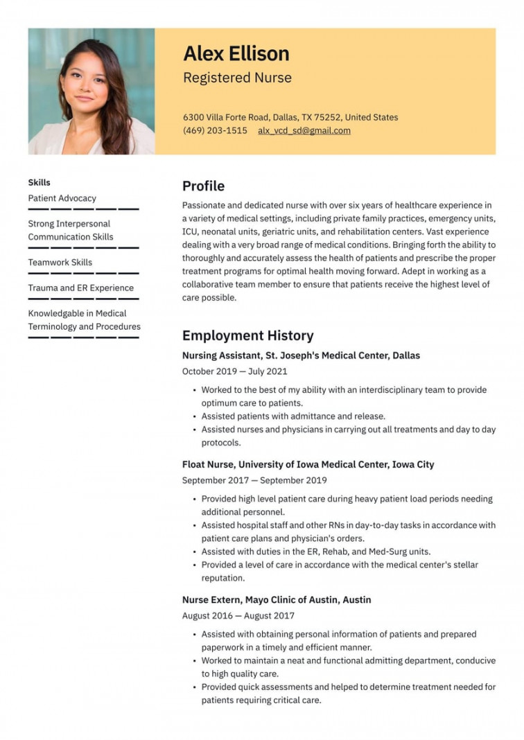 Nurse Resume Examples & Writing tips  (Free Guide) · Resume