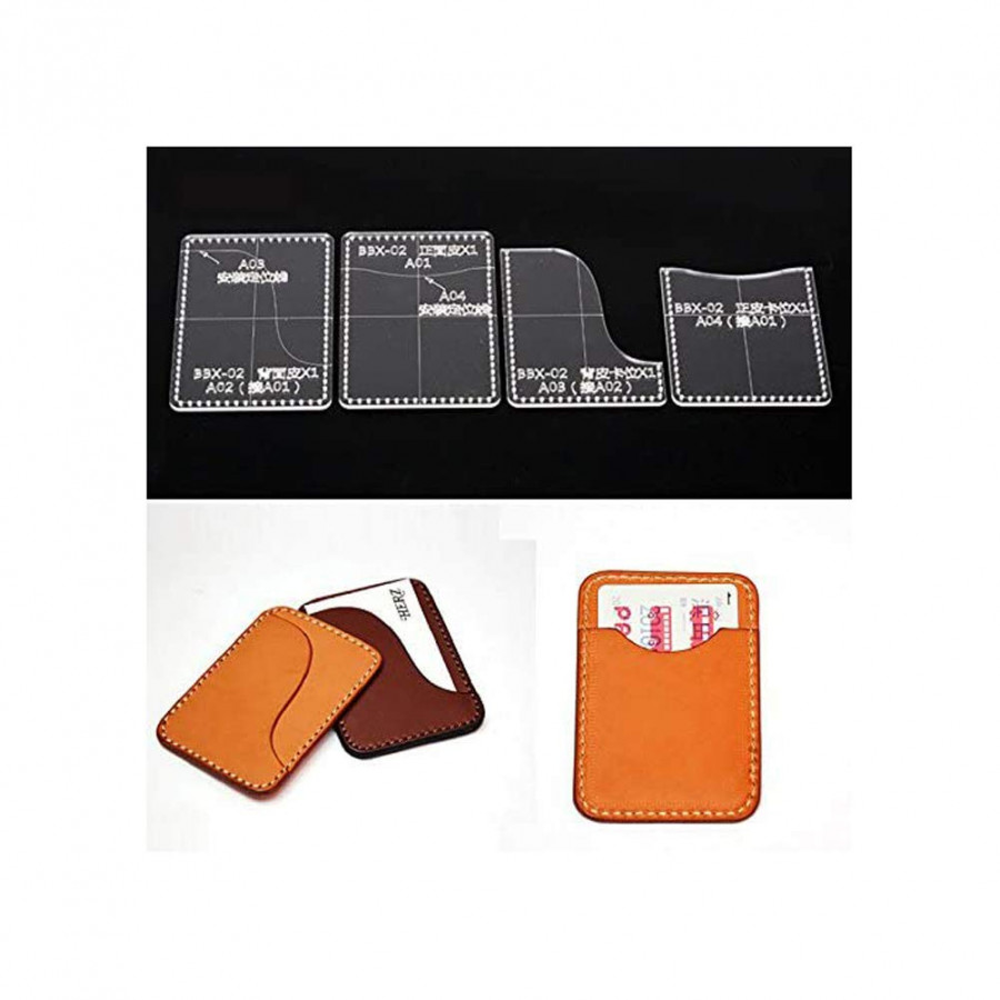 NW Card Holder Acrylic Template Bag Leather Pattern Acrylic