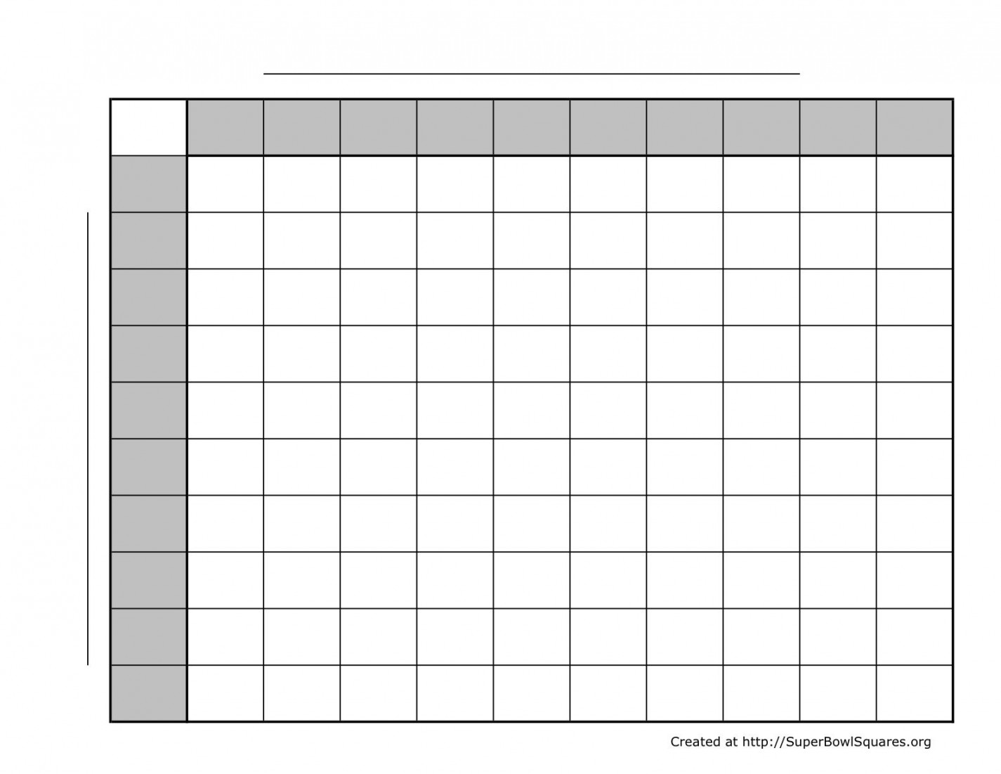 Printable Super Bowl Squares  Football squares template