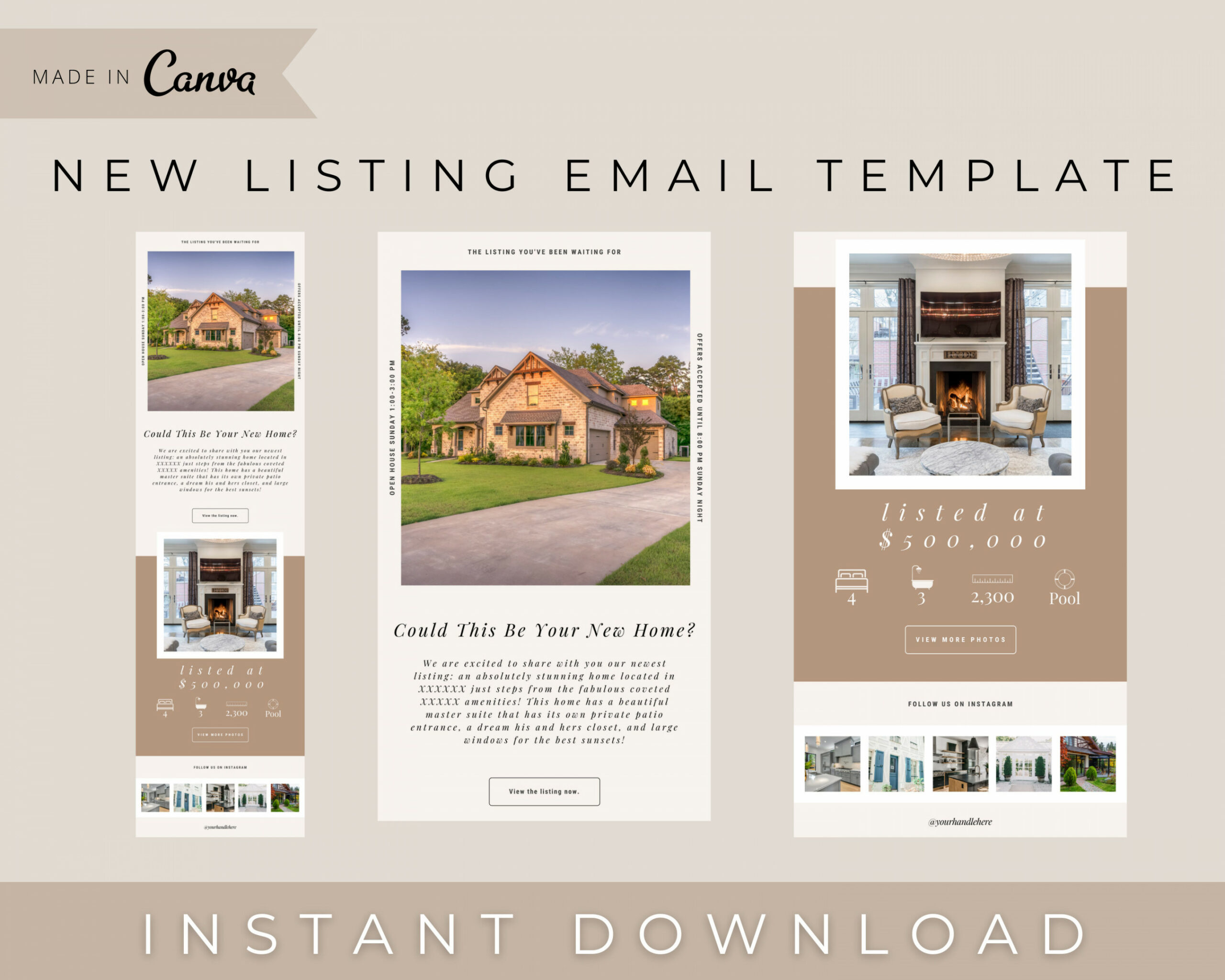 Real Estate Email Template Realtor New Listing Email Real - Etsy