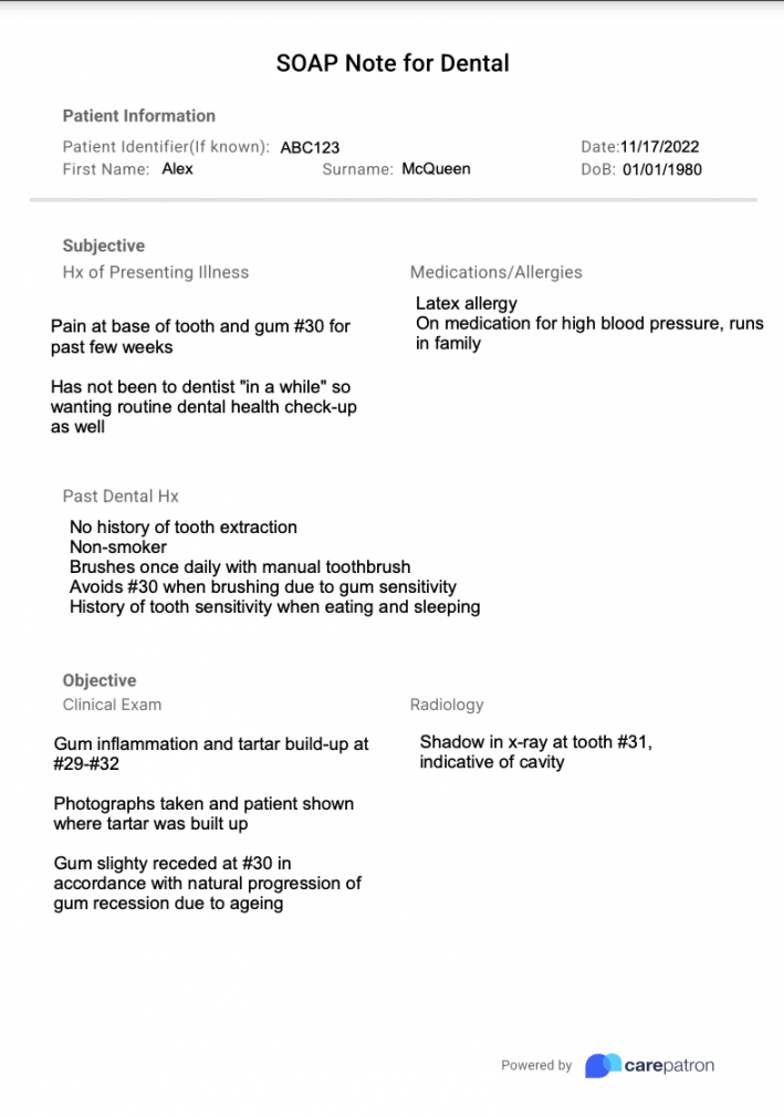 SOAP Notes for Dental Template & Example  Free PDF Download