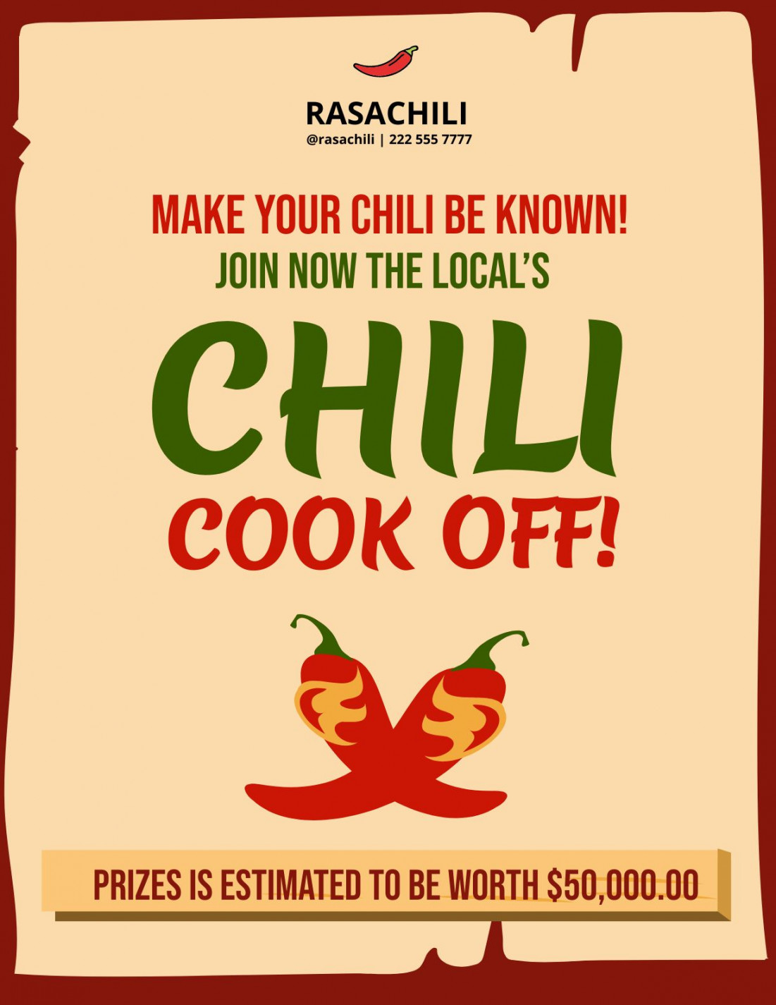 Special Chili Cook Off Flyer - Download in Word, Google Docs