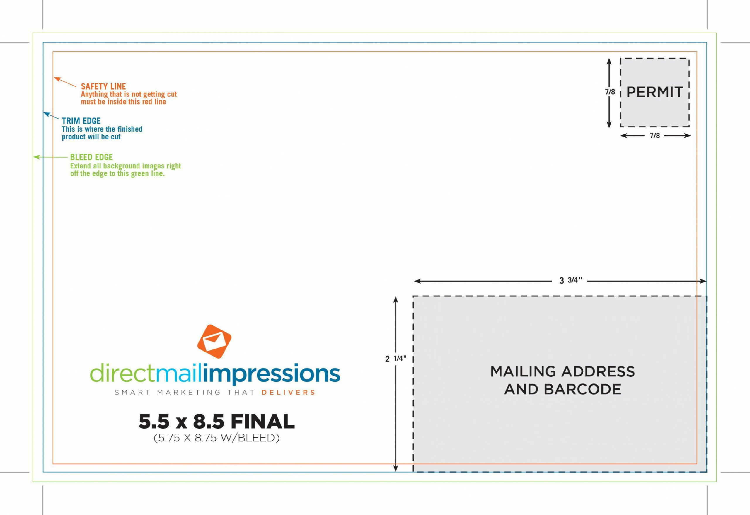 Usps Postcard Guidelines Template  Postcard template, Postcard