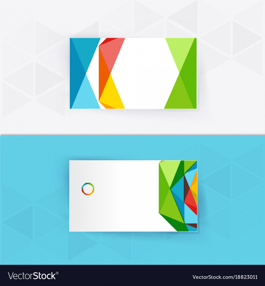 Abstract blank name card template for business Vector Image