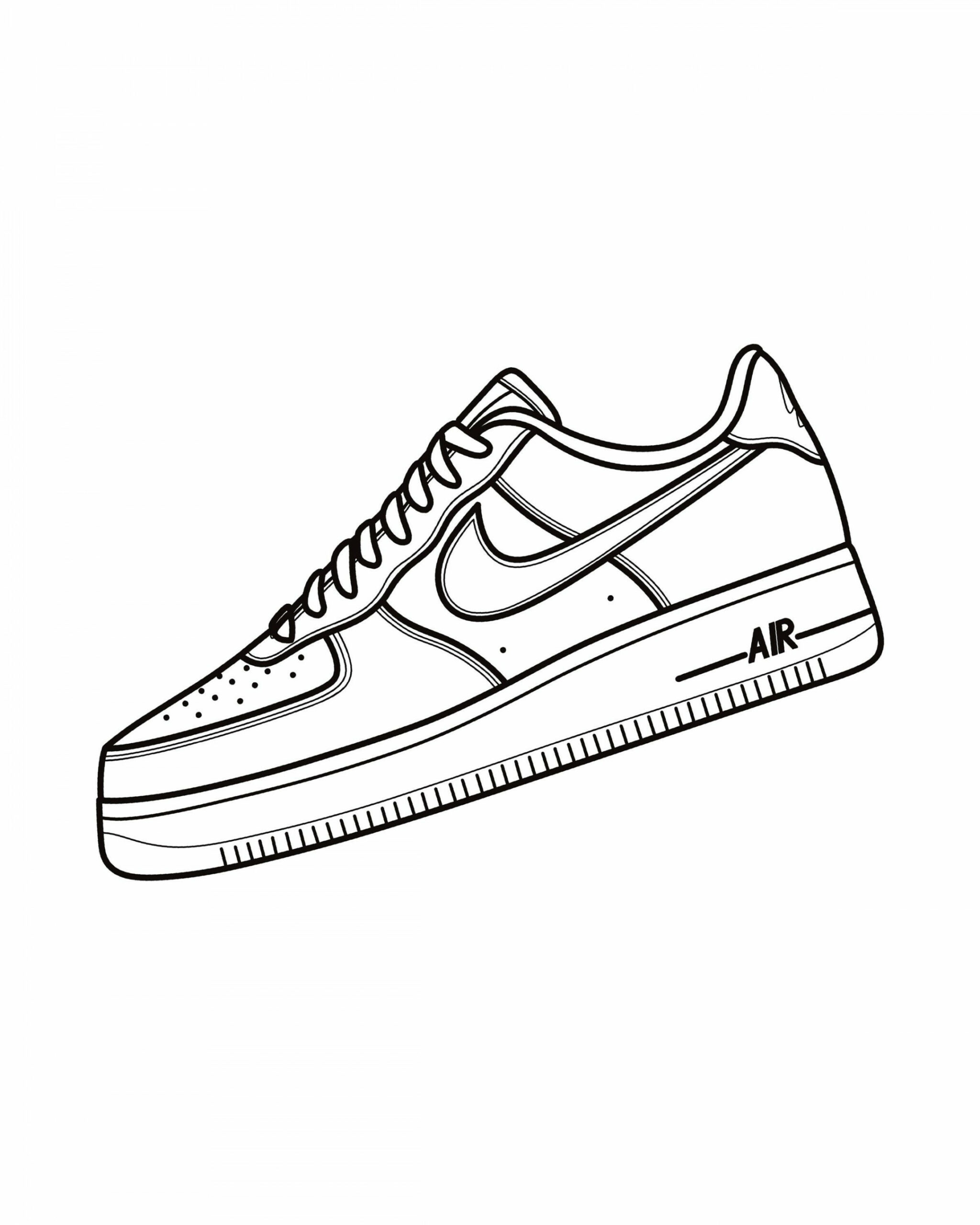 Air Force  Outline Printable Wall Art Sneaker Print - Etsy Canada