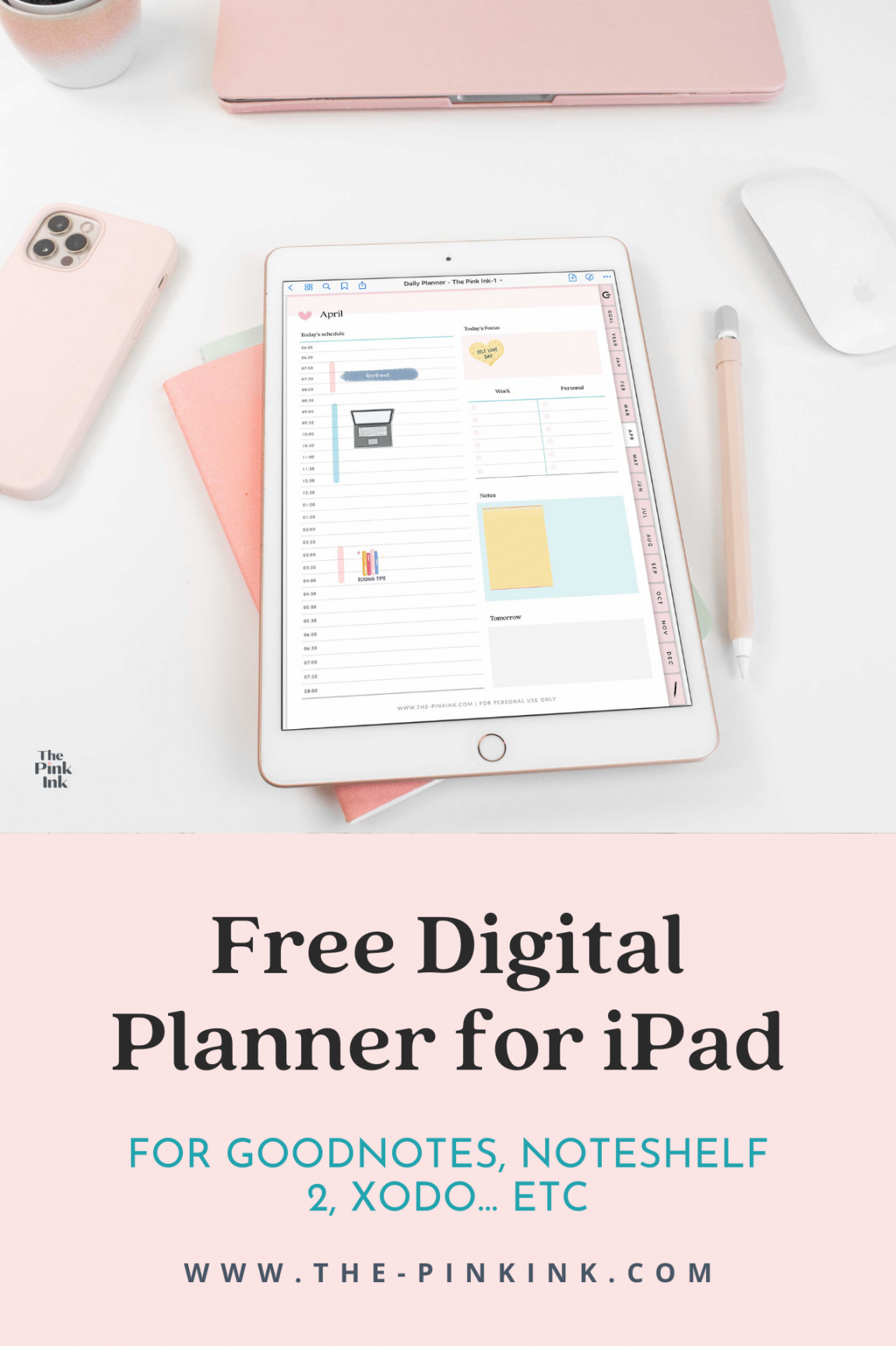 Best Free Digital Planner Download for iPad — The Pink Ink