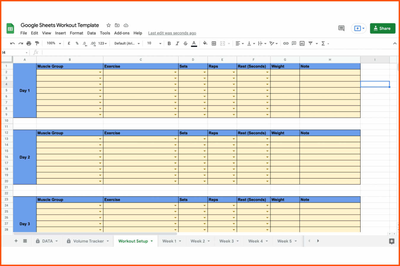 + Best Free Google Sheets Workout Planner Templates for