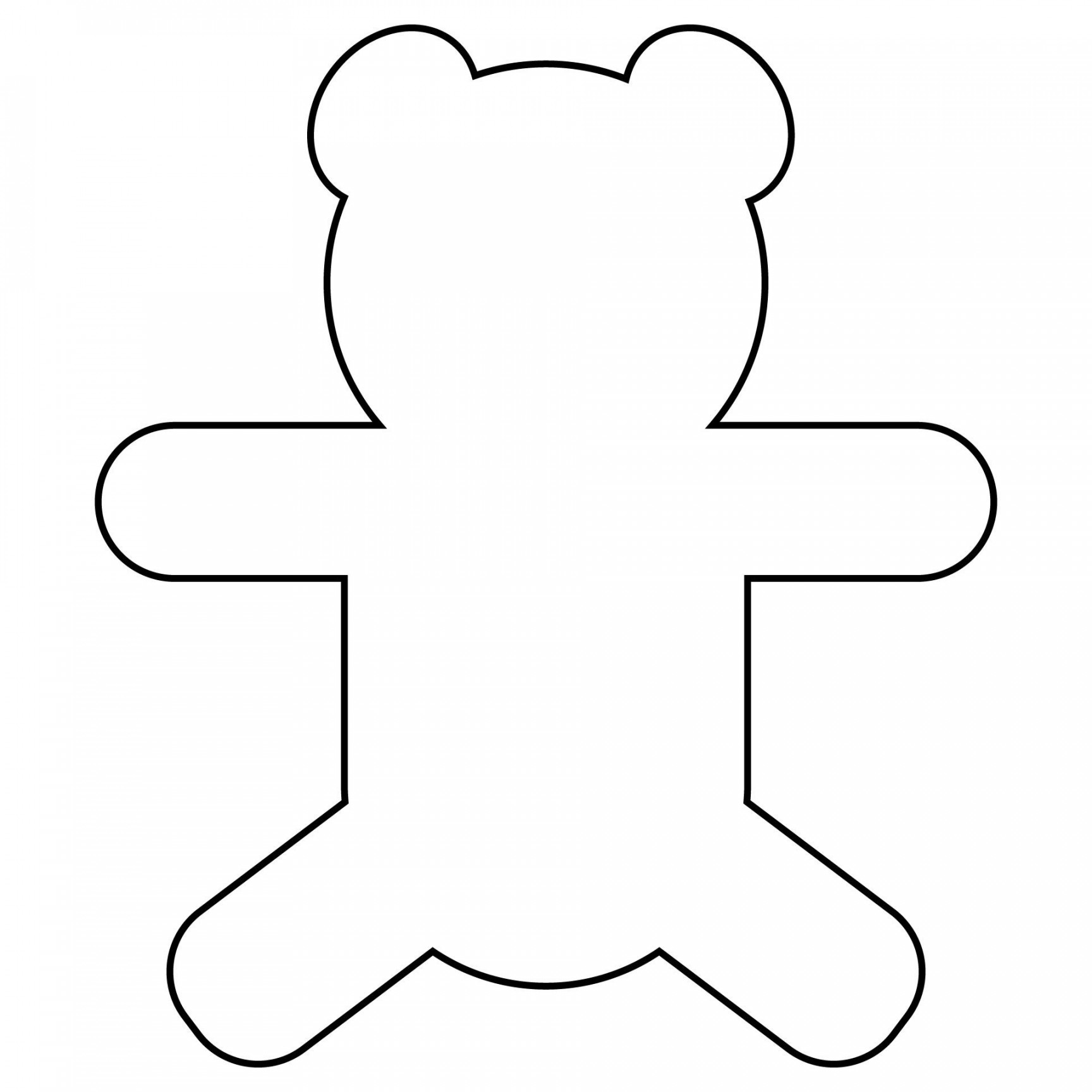 Best Teddy Bear Template Printable - printablee