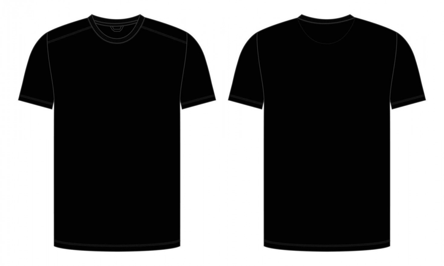 Black T Shirt Template Vector Art, Icons, and Graphics for Free