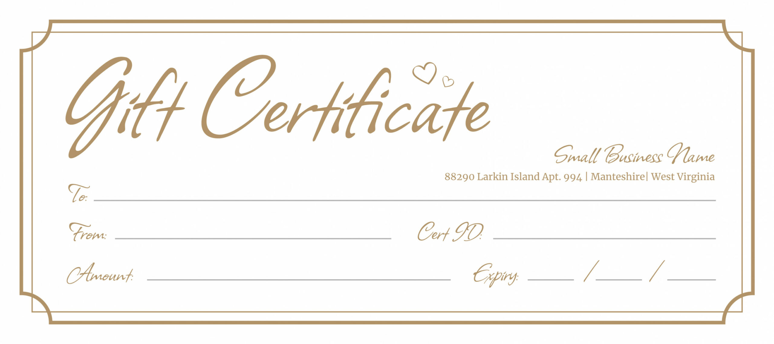 Blank Gift Certificate Free Google Docs Template - gdoc