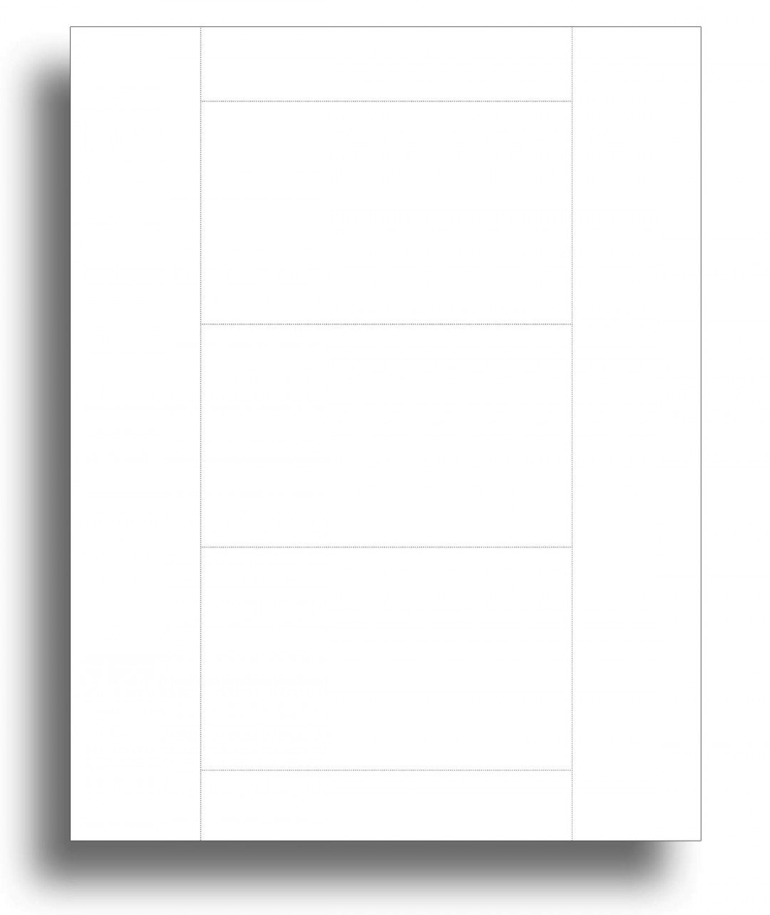 Blank Record Cards Printable " x " White  per sheet (2 sheets / 7  index cards)