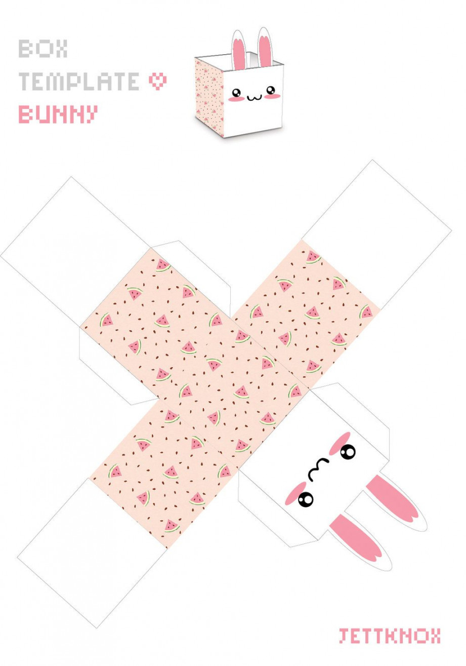 Box template bunny  Hacer cajas de regalo, Plantilla para muñeca