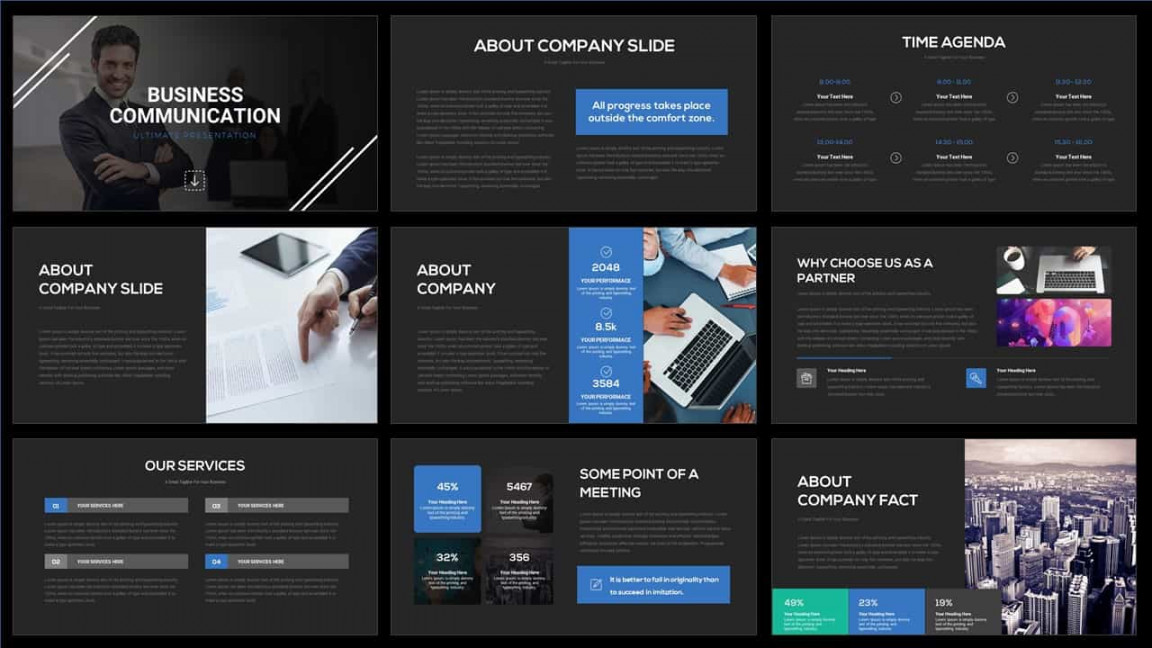 Business Communication PowerPoint Template  Slidebazaar