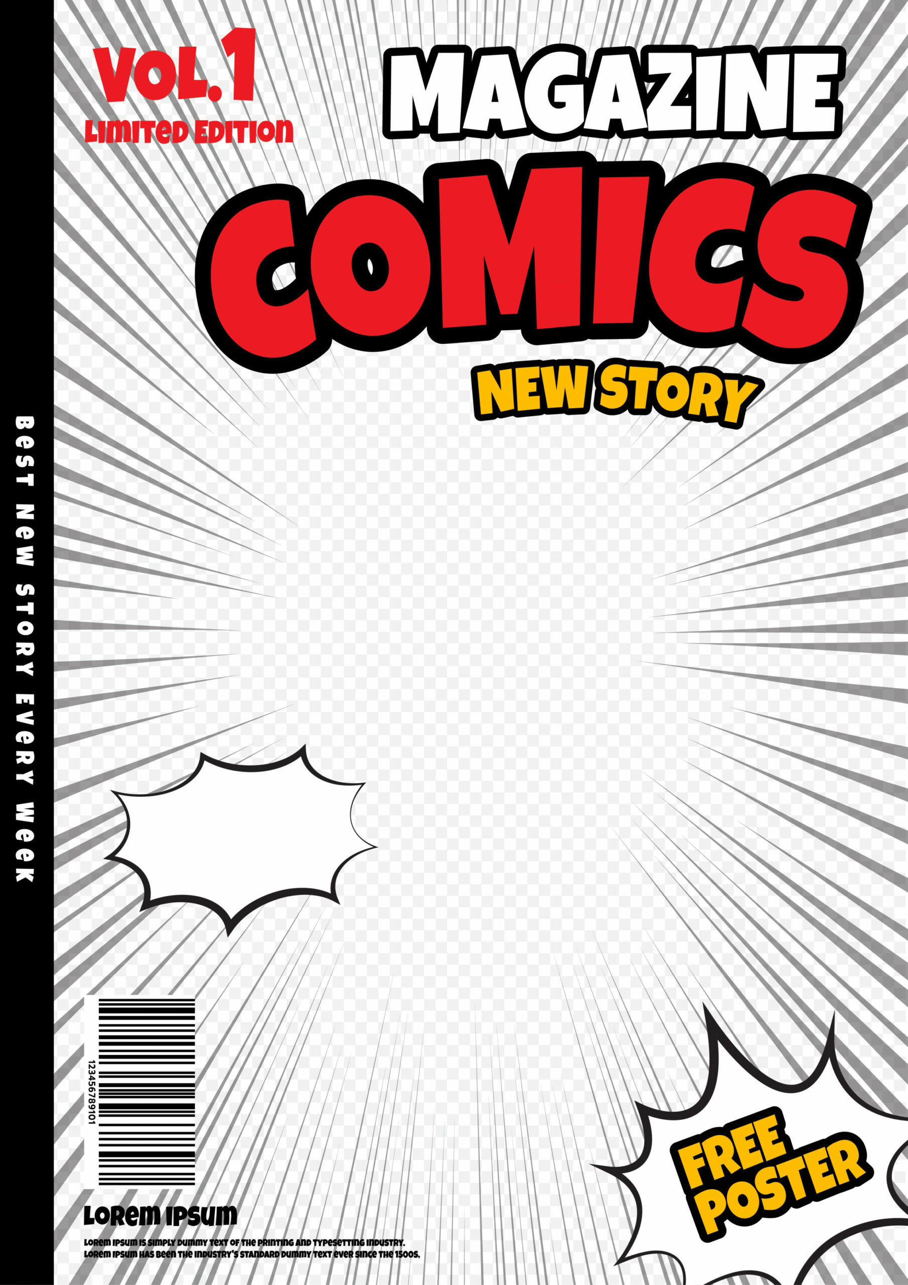 comic book page template design