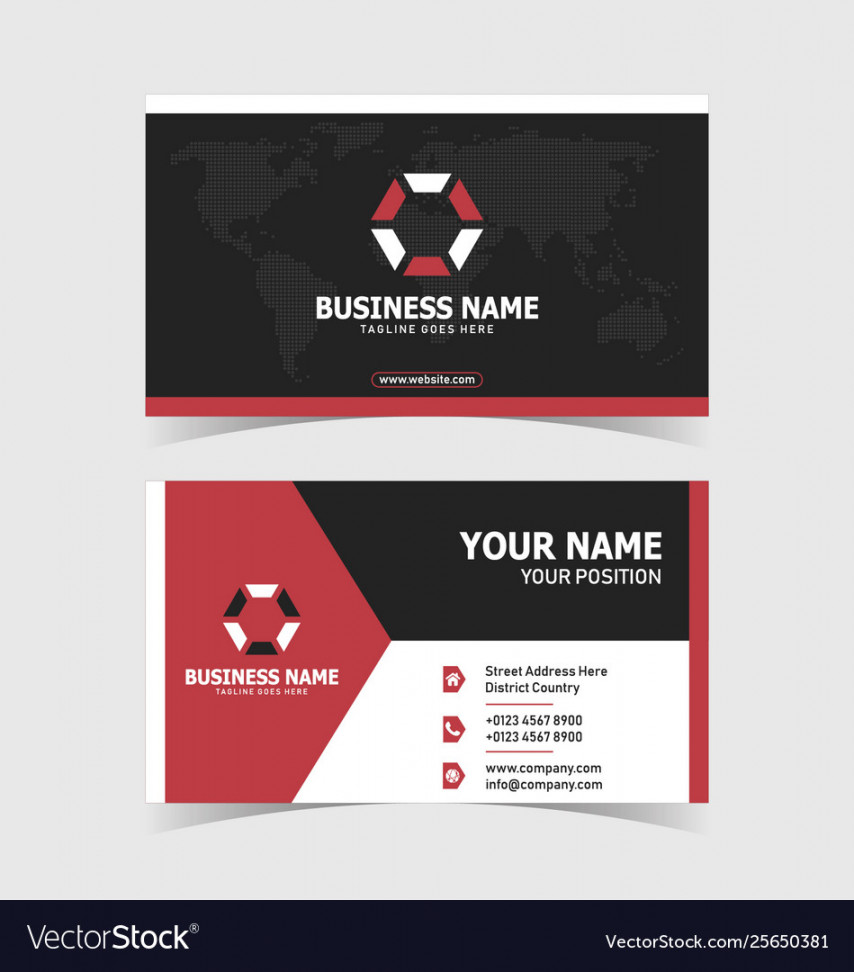 Corporate double-sided business card template Vector Image