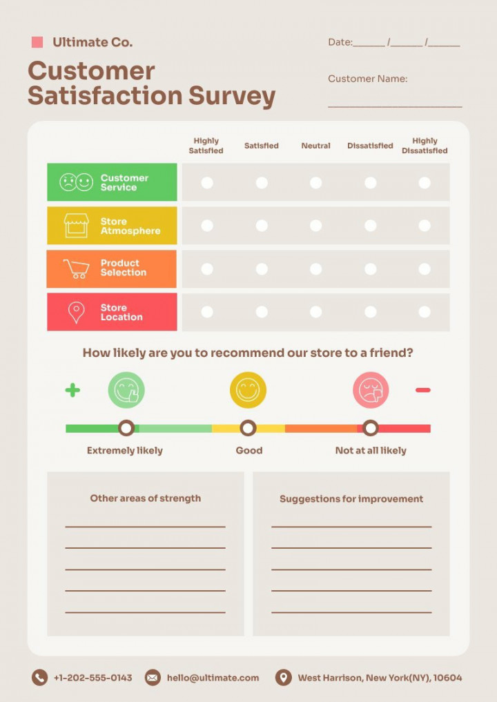 Customer Satisfaction Survey  Free Report Template - Piktochart