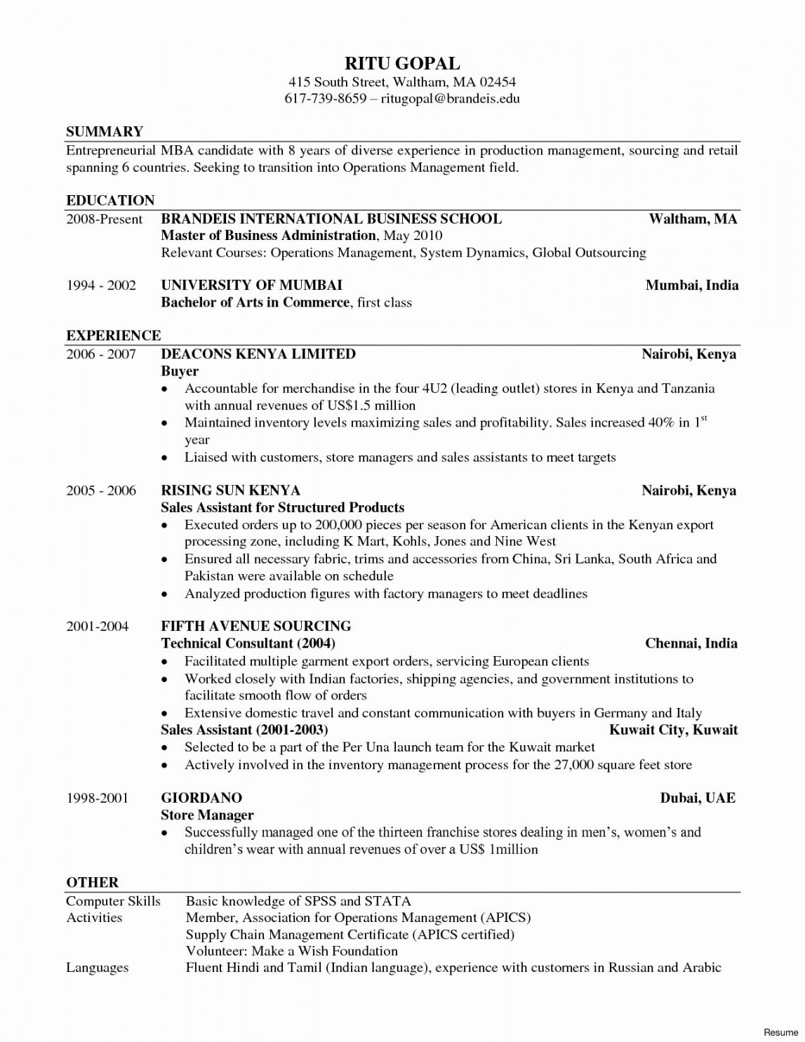 Cv Template Harvard - Resume Format  Business resume, Business