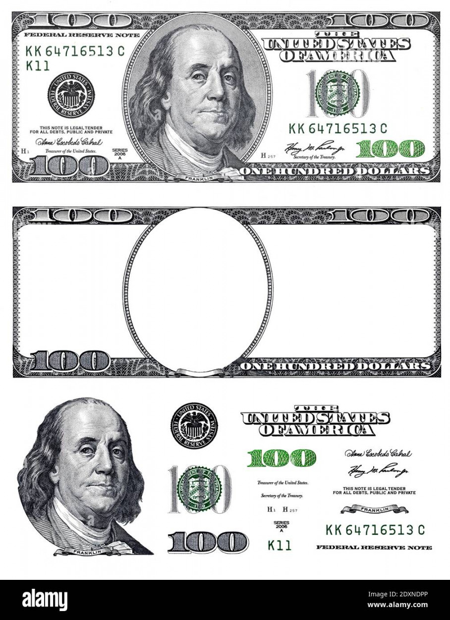 dollar bill template hi-res stock photography and images - Alamy