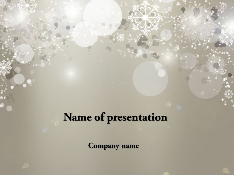 Falling Snow PowerPoint template  Powerpoint template free