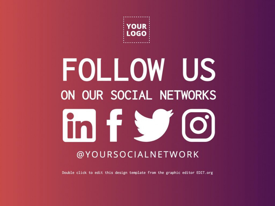 Follow us on Social Media templates