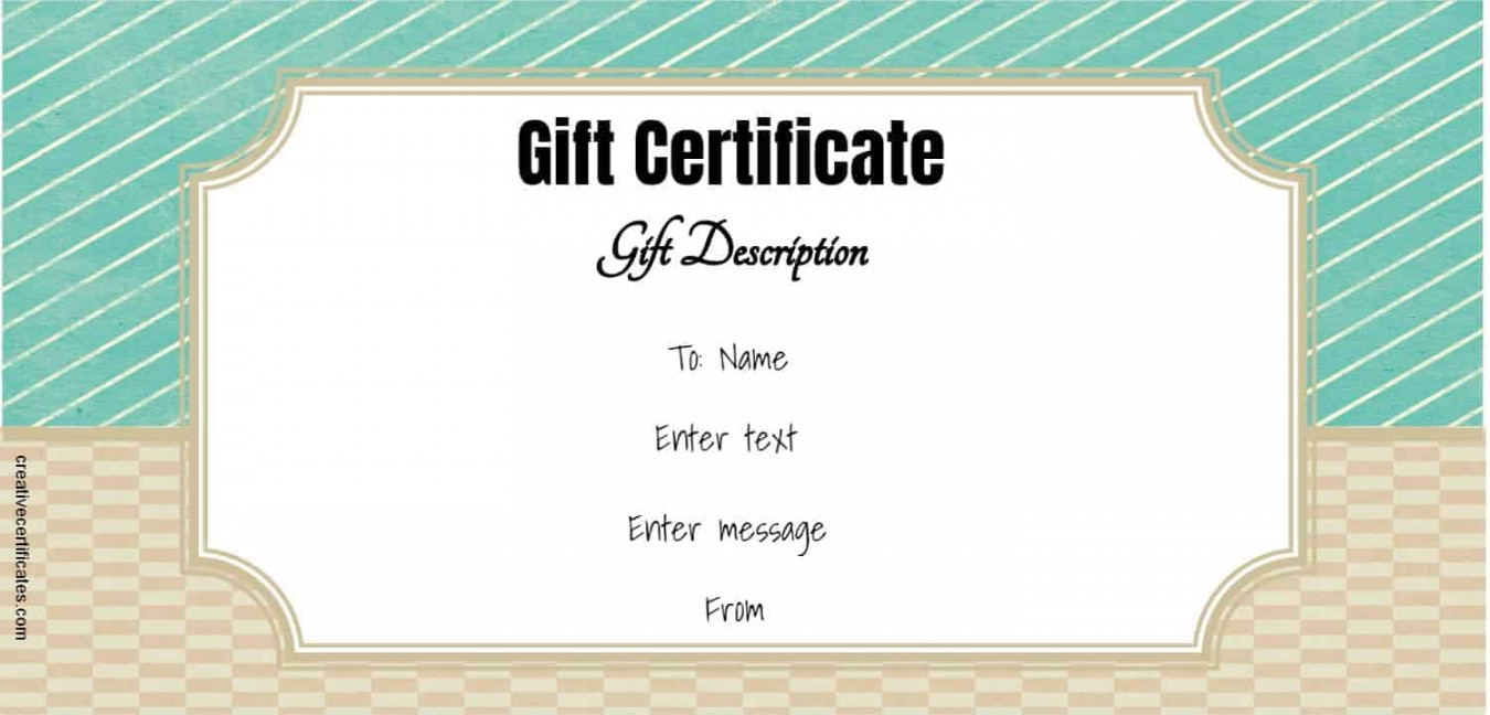 FREE Gift Certificate Template  Customize Online and Print