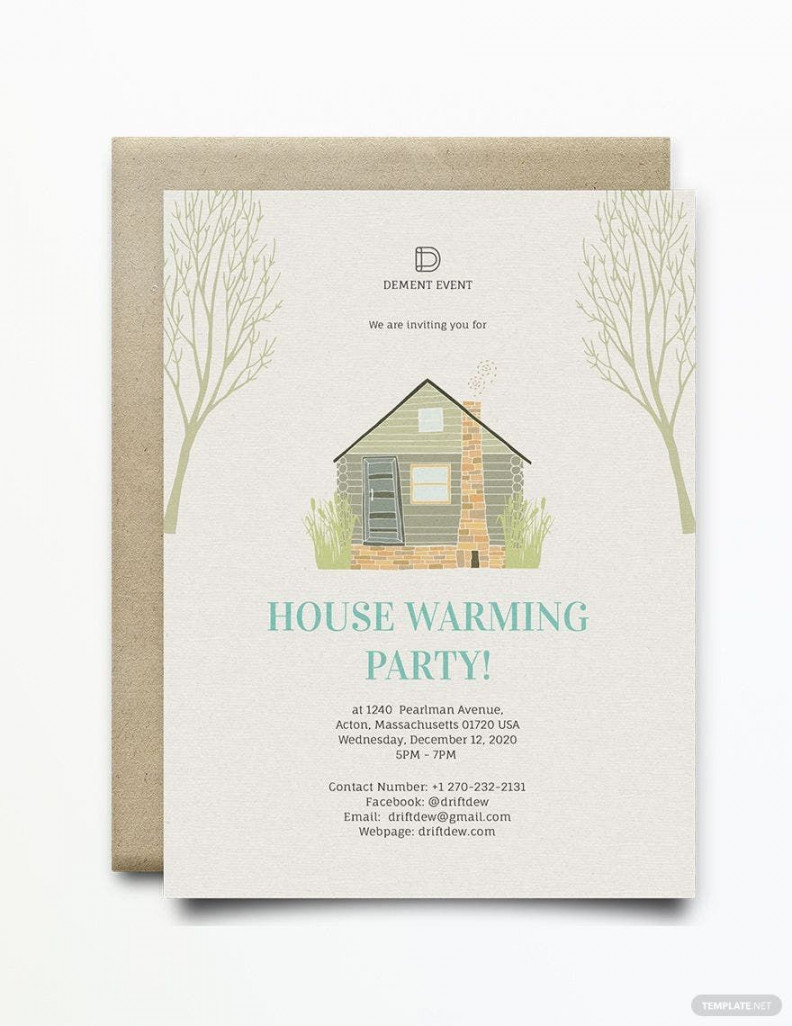 Free Housewarming Party Invitation Template - Download in Word